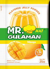 Gulaman / Jelly Powder mix Mango 25gr - Mr. Hat Gulaman